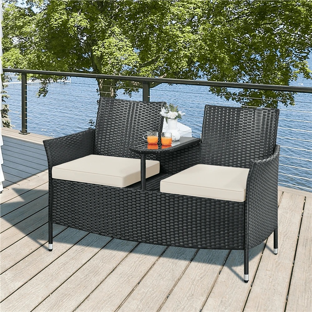 Outdoor Furniture Balcony - Premium Outdoor Double Chair 2 Seater
