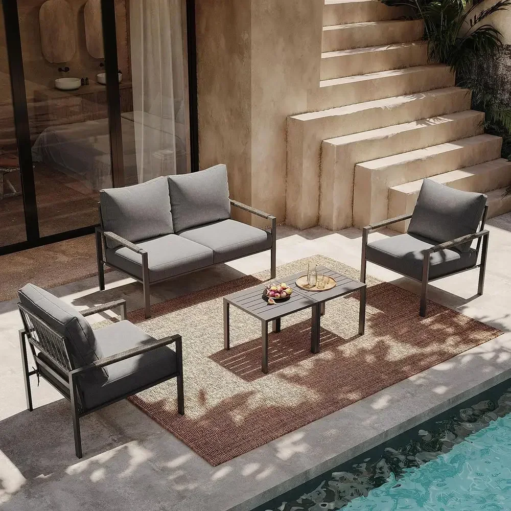 Outdoor Furniture Balcony - 5-Piece Modern Outdoor Patio Furniture Set