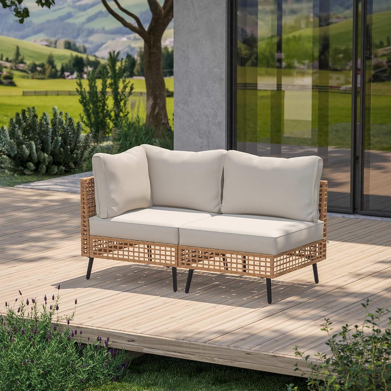 Outdoor Furniture Balcony - Outdoor PE Wicker Patio Furniture Set