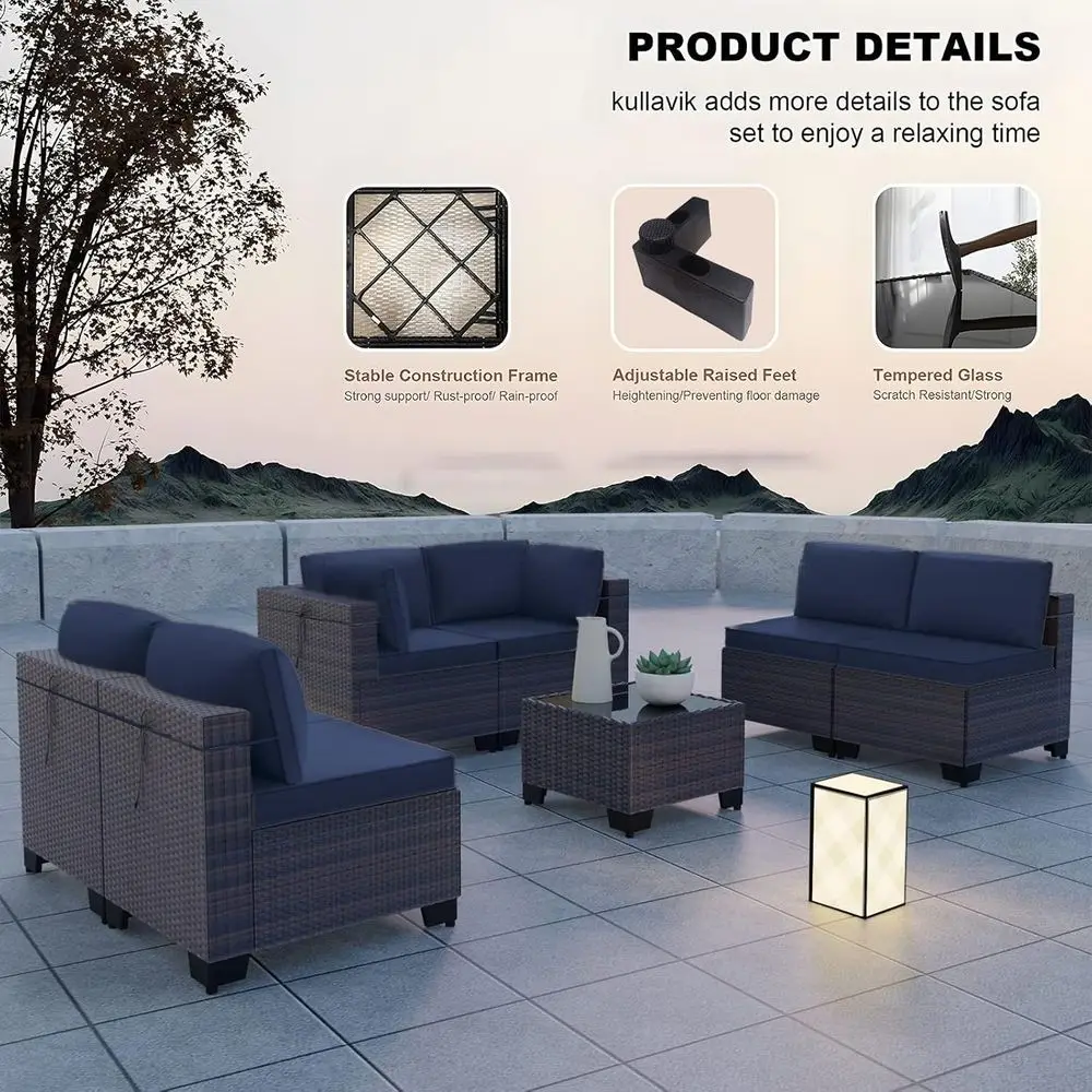 7-Piece Outdoor Patio Furnitur - Outdoor Furniture Balcony recension och pris