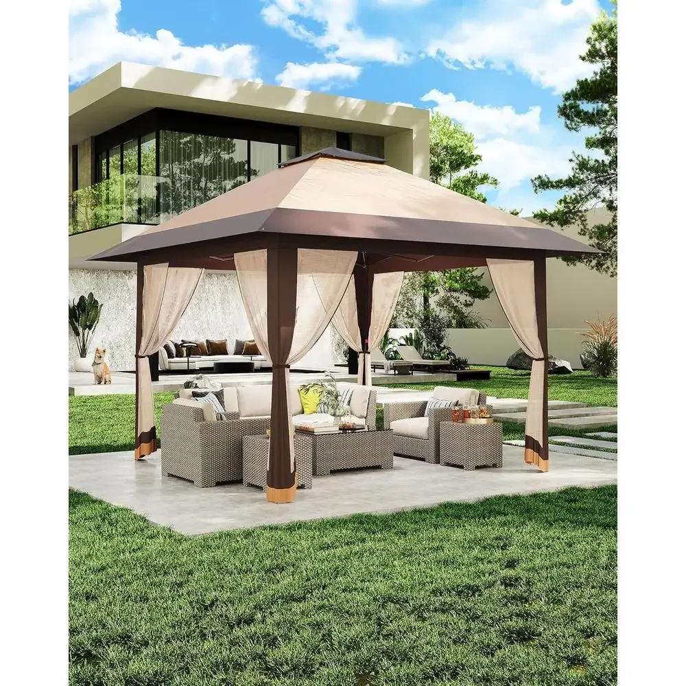 13x13 Outdoor Gazebo with Mesh - Outdoor Furniture Balcony recension och pris