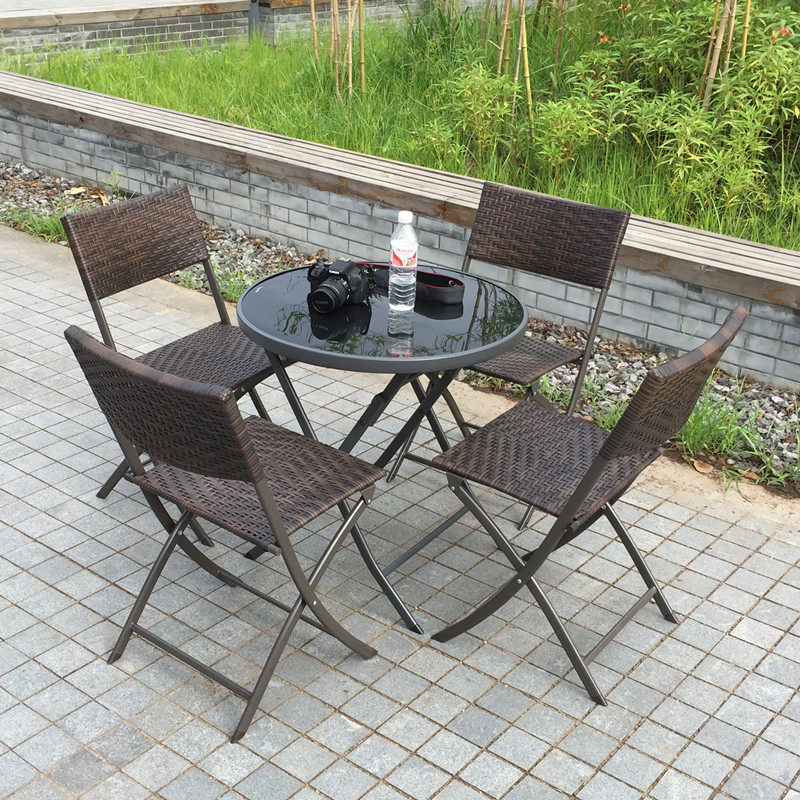 Folding Outdoor Garden Set Rat - Outdoor Furniture Balcony recension och pris