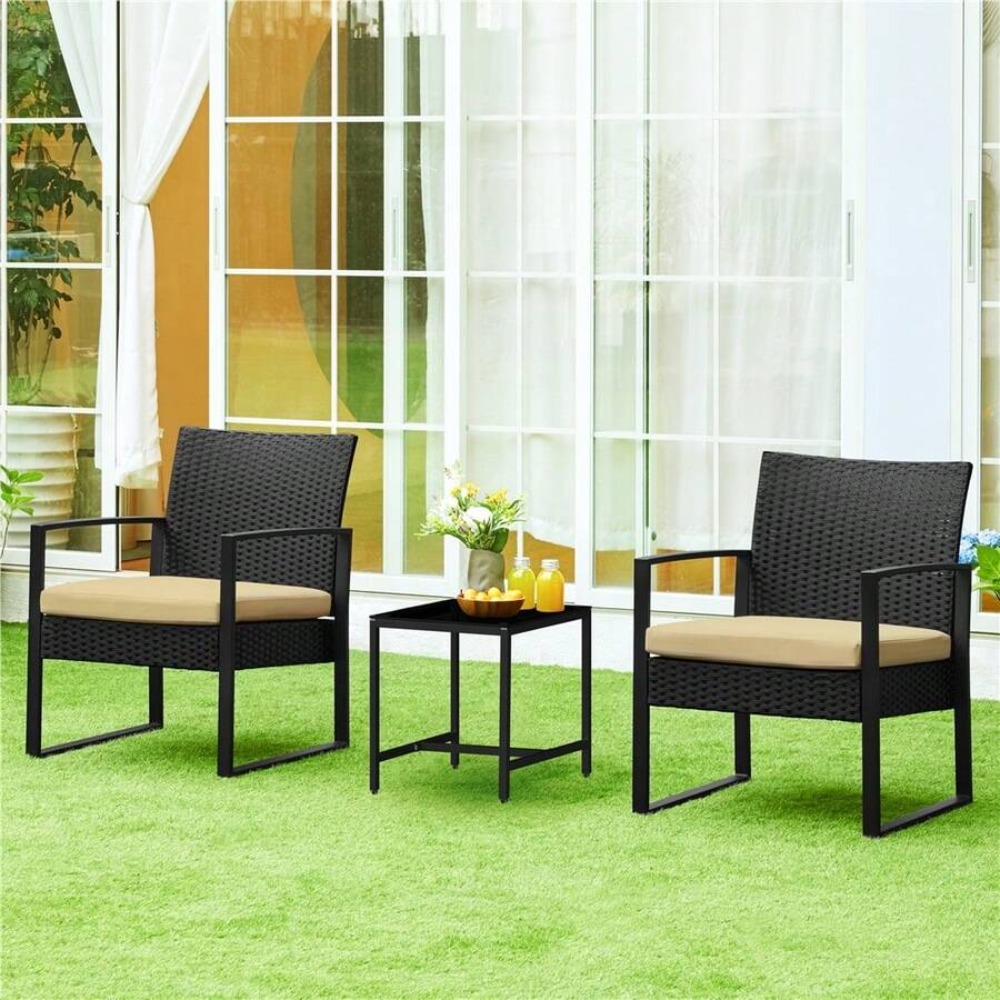 3 Piece Outdoor Wicker Furnitu - Outdoor Furniture Balcony recension och pris